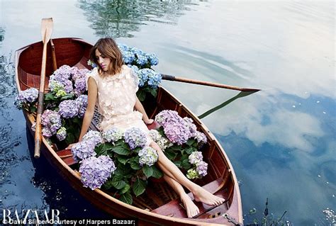 Alexa Chung Dazzles In A Plunging Floral Dress For Harpers Bazaar Daily Mail Online