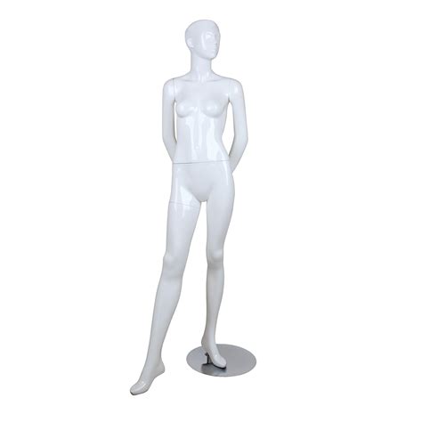 Female Glossy White Abstract Mannequin Pose 4