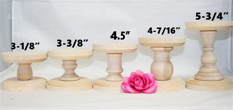 Smaller Unfinished Wood Pillar Candlestick Holders Diy Etsy