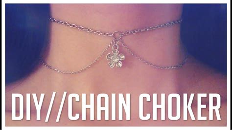 Easy Diy Chain Choker Necklace Do It Yourself Youtube