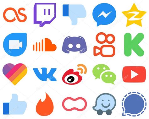 20 Flat Social Media Icons For A Simplistic Ui Message Tencent