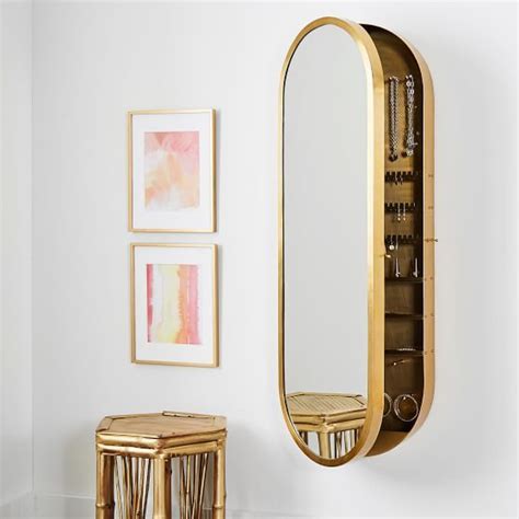 These lovely smart wall safe are available at competitive prices. Gold Wall Full Length Jewelry Safe | Mirror jewelry ...