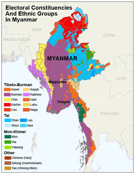 Ethnic Groups Of Myanmar Карта История Таиланд