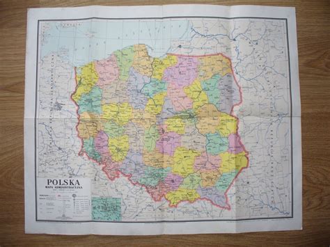Mapa Polski nowy podział administracyjny 1975 r 12108258013