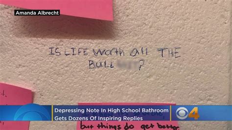Depressing Graffiti In High School Bathroom Gets Dozens Of Inspiring Replies Youtube