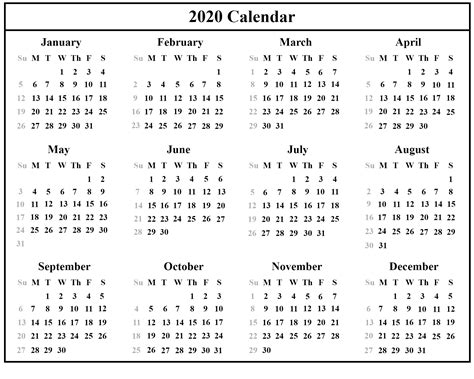 Printable Calendar Uae 2020 Month Calendar Printable