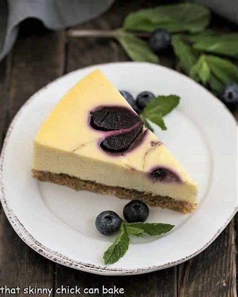 Blueberry Swirl Cheesecake That Skinny Chick Can Bake