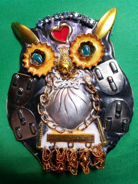 Junk Drawer Owl Unique Art Arts And Crafts Crafts