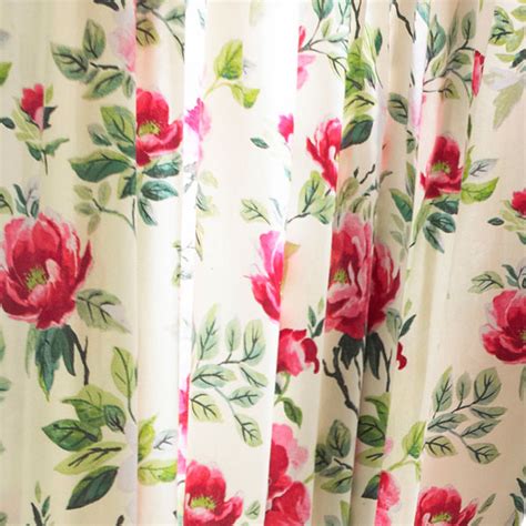 Furn Peony Country Floral Pencil Pleat Lined Curtains Ebay