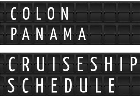 Colon Panama Cruise Ships Schedule 2020 Crew Center