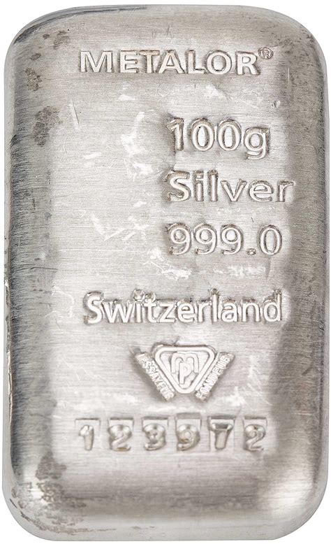 100g Silver Bar Metalor Pre Owned Chards £8500