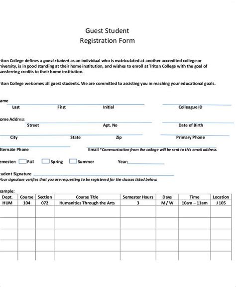 Free 52 Registration Forms In Pdf