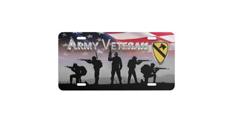 1st Cavalry Division Army Veteran License Plate Zazzle