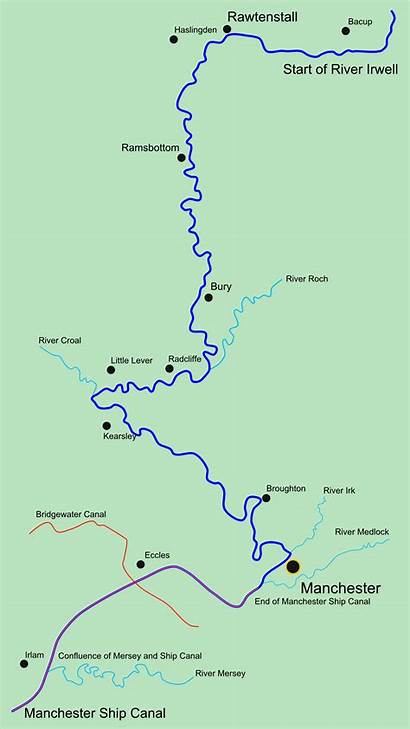 River Irwell Map Manchester Valley Facts Wikipedia