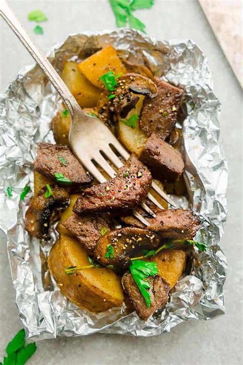 Steak And Potatoes Foil Packets Easy Steak Dinner Recipe Idea