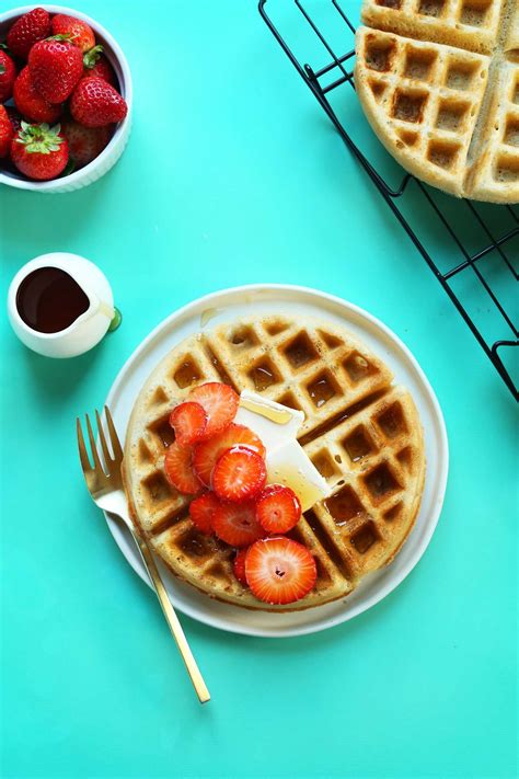 The Best Vegan Gluten Free Waffles Minimalist Baker Recipes Vegan