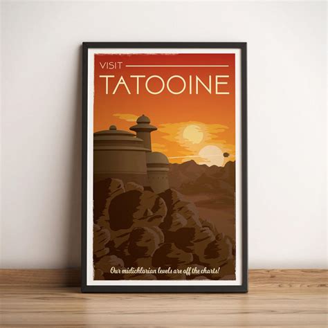 Star Wars Tatooine Travel Poster Visit The Sarlacc 11x17 Posters Artwork