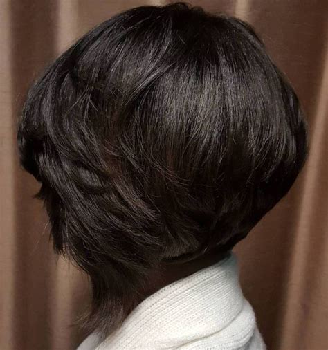 Black Layered Bob Bob Haircut Black Hair Black Bob Hairstyles Short