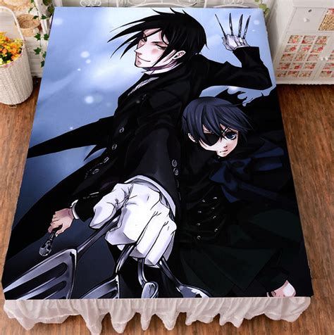Anime Black Butler Otaku Bedsheet Soft Flannel Blanket Holiday T