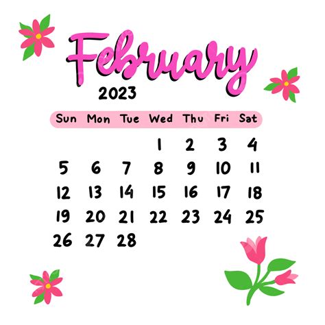 Calendario Estetico Febrero 2023 Png Dibujos Calendario Febrero 2023