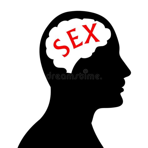 Thinking Sexsex On Brain Illustration Stock Illustration Illustration Of Silhouette Head