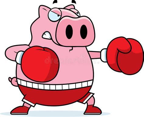 Cartoon Pig Boxing Stock Vector Illustration Of Cartoon 47055203