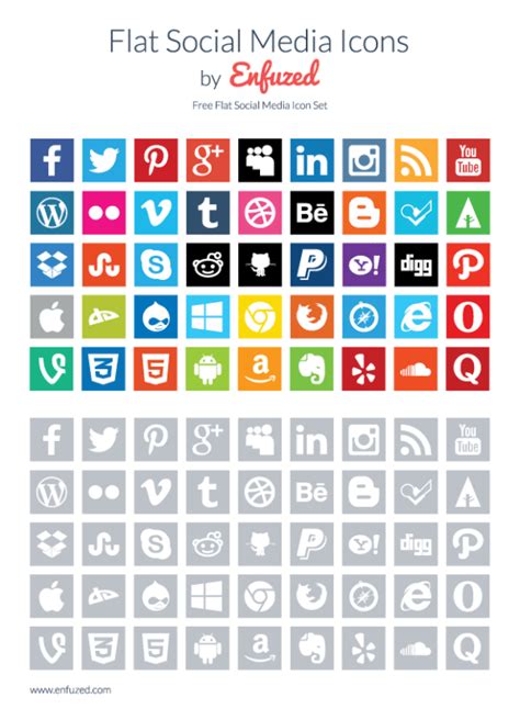 54 Beautiful Free Social Media Icon Sets For Your Website