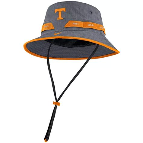 Mens Nike Gray Tennessee Volunteers 2 Tone Sideline Performance Bucket Hat