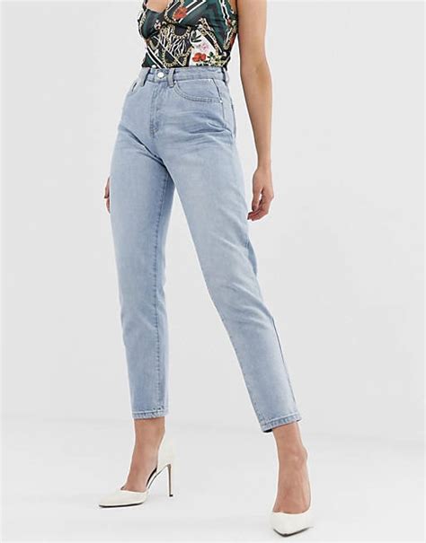 Missguided Riot Mom Jeans In Blue Asos