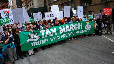 Tax Day Protesters Demand Trump Release His Returns