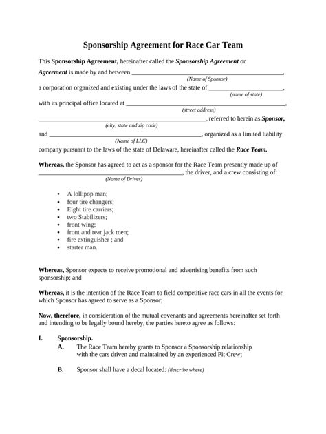 Racing Sponsorship Proposal Pdf
