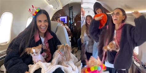 Celebration in the sky: Demi Moore looks stunning for her 60th birthday
