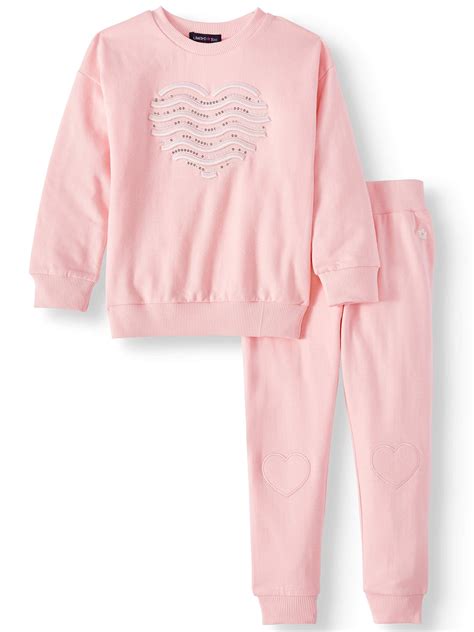 Limited Too Fleece Top And Knit Pants 2pc Outfit Set Baby Girls