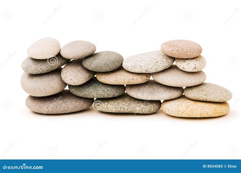 Stack Of Pebbles Isolated Stock Image Image Of Stone 8054085