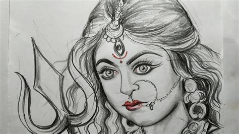 How To Draw Maa Durga Face Pencil Sketch For Beginners Step By Stephow