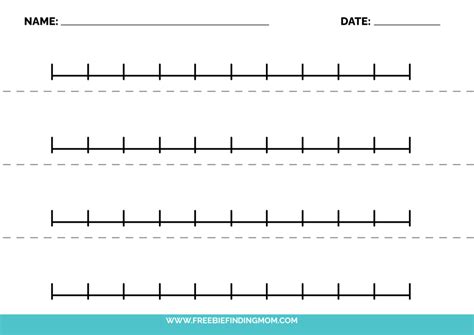 Printable Blank Number Line Class Playground Blank Number Lines Free