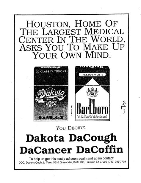 Dakota Takes On The Marlboro Woman The Center For The Study Of Tobacco And Society