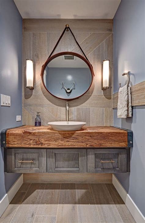 60 Cool Rustic Powder Room Design Ideas 34 In 2019 Eclectic Bathroom