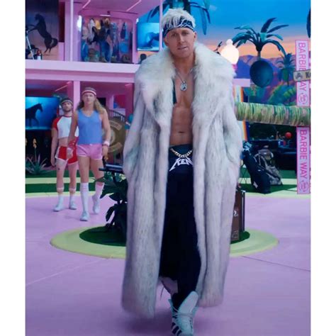 Ryan Gosling Barbie Ken Fur Coat Jackets Masters