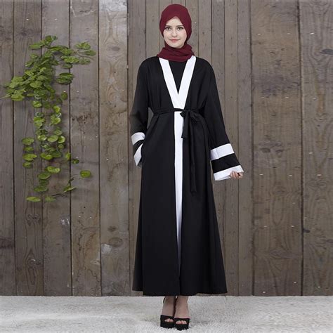 Buy Multicolor Dubai Style Maxi Dress Open Front Kaftan Abaya Muslim
