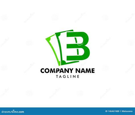 B Logo Money Flat Logo Vector Template Stock Vector Illustration Of