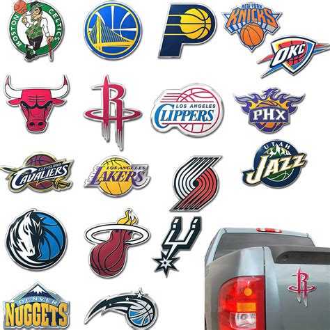 Nba Basketball 3d All Team Logo Color Auto Emblem Sticker Decal Car
