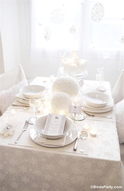 Christmas Party Ideas White Winter Wonderland Dinner Party Party