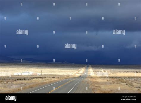 Highway 95 Nevada Usa United States America Road Straight Long