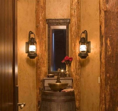 A how too on installing your own vanity light bar, upgrade your bathroom with some new light fixtures yourself! Unique Bathroom Ideas with Black Wall Sconce Rustic Vanity ...