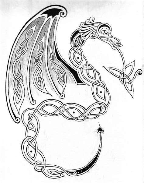 Celtic Dragon By Wilykat13 On Deviantart Celtic Dragon Tattoos