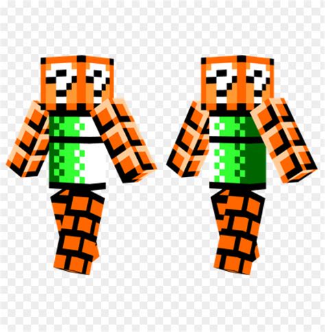 Free Download Hd Png Minecraft Skins Super Mario Block Skin Png Image