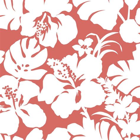 Hibiscus Arboretum Peel And Stick Wallpaper Tropical Wall Decals