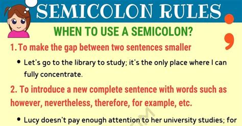 When To Use A Semicolon How To Use A Semicolon Writing Explained
