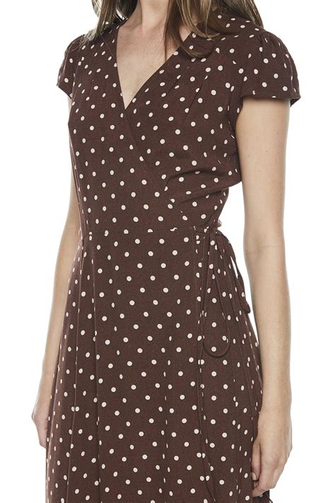 Polka Dot Wrap Dress Ladies Clothing And Dresses Bardot